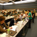 Our esteemed panel of judges, getting ready