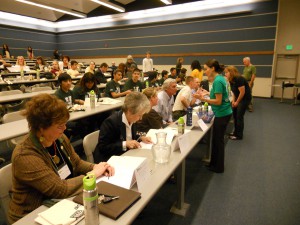 Our esteemed panel of judges, getting ready